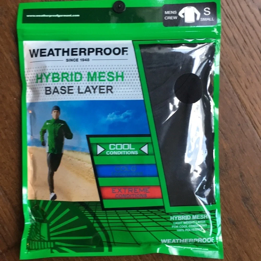 Weatherproof brand long underwear shirt mesh top black‎ small